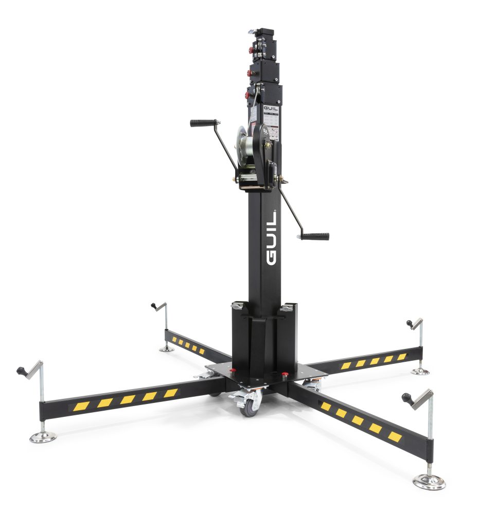 Guil presenta una nueva torre de carga superior para montaje en eventos