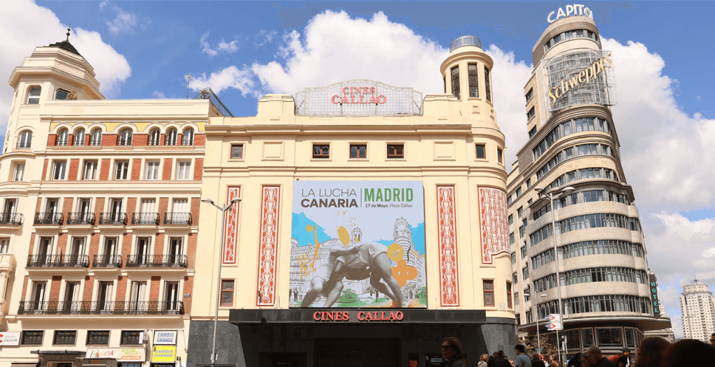 Callao City Lights retransmite en directo el primer encuentro oficial de lucha canaria celebrado en