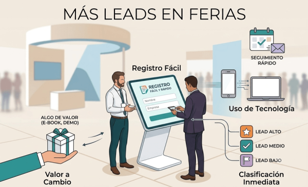 Cómo recoger más leads en ferias (5 trucos actualizados)