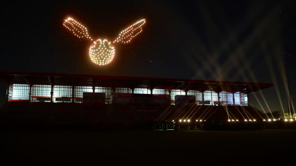 La ciudad deportiva brilló con un espectacular evento de drones