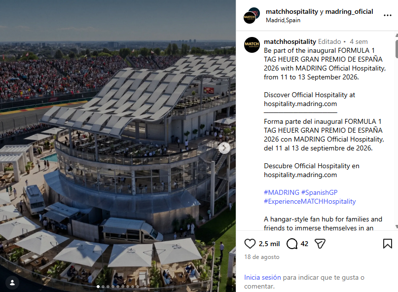 Brand experience a pie de circuito: 20.000 plazas de hospitality en Madring 2026