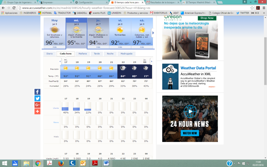 Crónica de una lluvia no anunciada…