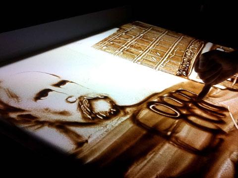 One Hundred Years of Ballantine´s written … in the sand