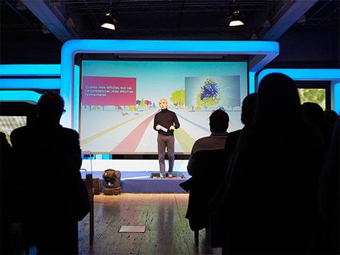 Despliegue audiovisual en la convención anual de Orangina Schweppes