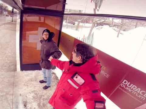 Una parada de autobús con´calor interactivo´