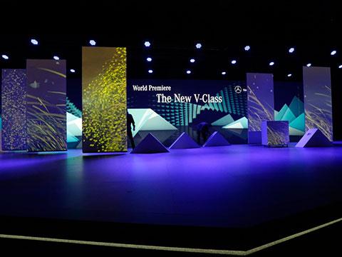 Videomapping con sensores de movimiento para el espectáculo audiovisual de Mercedes Benz