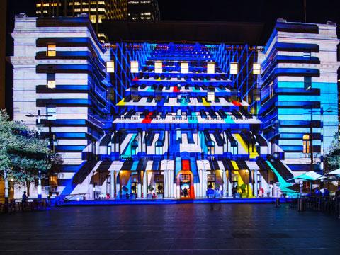 Sydney se ilumina con proyecciones 3D y espectáculos láser
