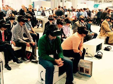 Virtual reality used as an educational and commercial tool in events