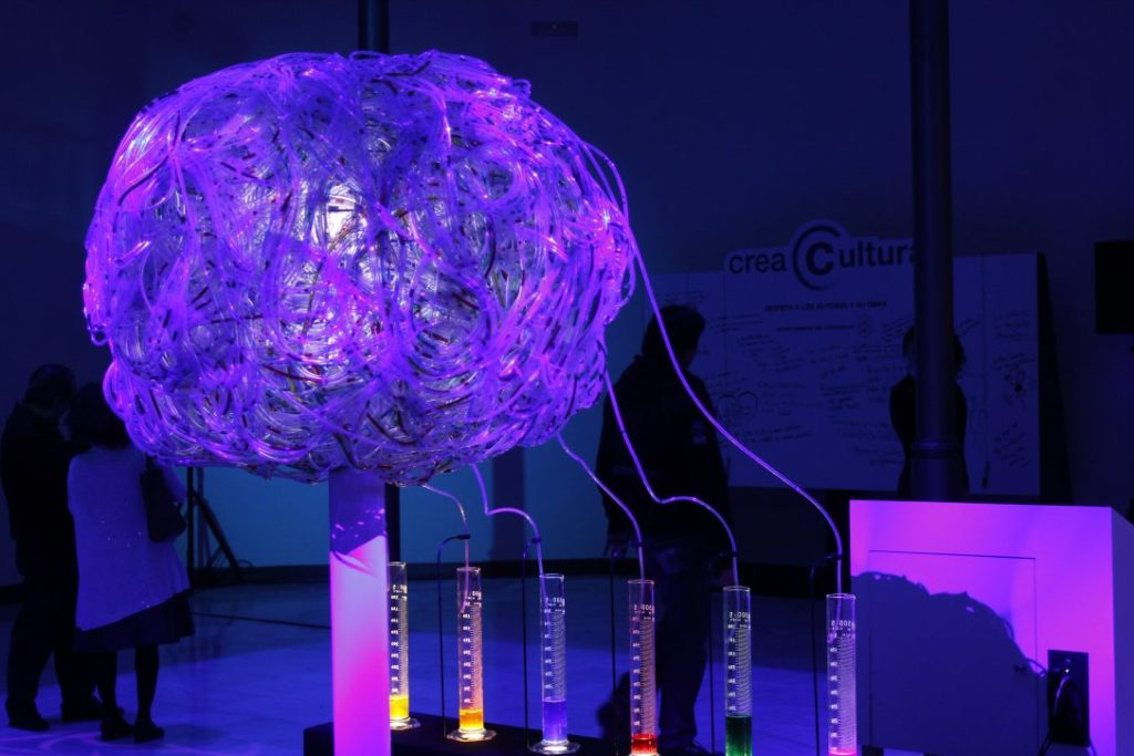 Un cerebro gigante e interactivo como elemento de votación en el aniversario de bez.es