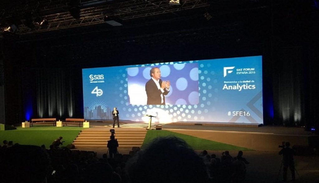 Despliegue audiovisual en la Ciudad Analytics durante el SAS Forum