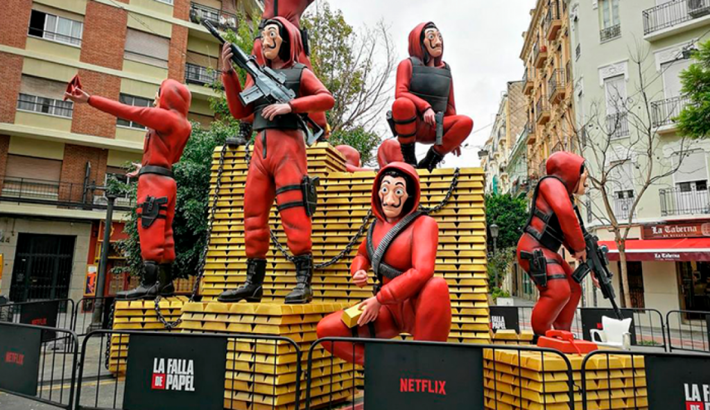 Las Fallas vuelven con La Casa de Papel para incendiar las RRSS