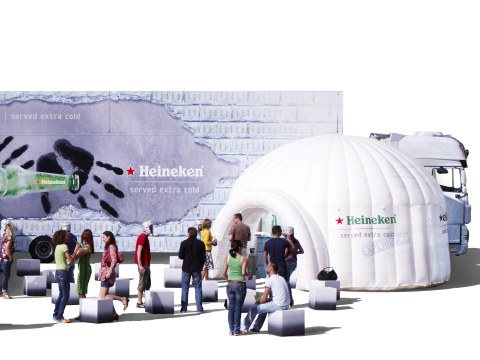Heineken monta un road show bajo cero