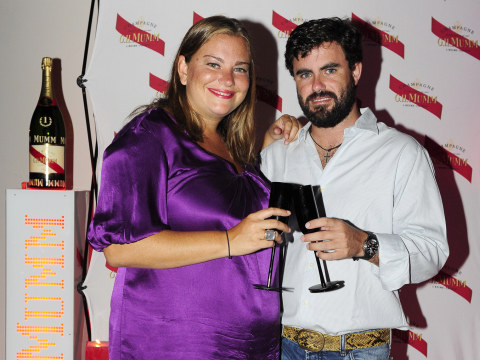 Una presentación burbujeante durante el Gran Premio de Formula1