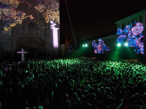 Christie pinta con luces un monumento de Valladolid