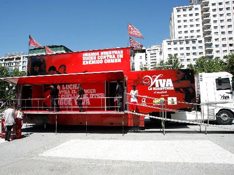 Backstage de una presentación musical