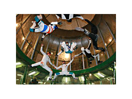 Parachuting simulator for Vodafone clients