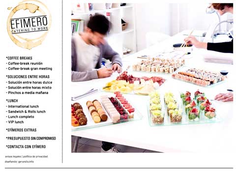 Llega el catering low cost a la oficina