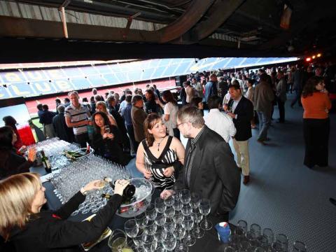 La platea del Camp Nou se estrena en el mundo de los eventos