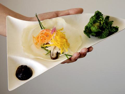 Platos de papel como objetos pop