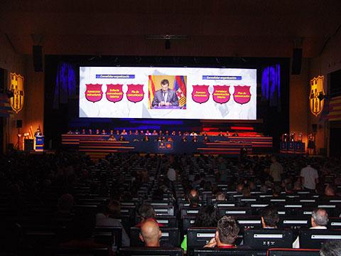 Eikonos estrena nuevos proyectores durante el Congreso de Peñas del Futbol Club Barcelona