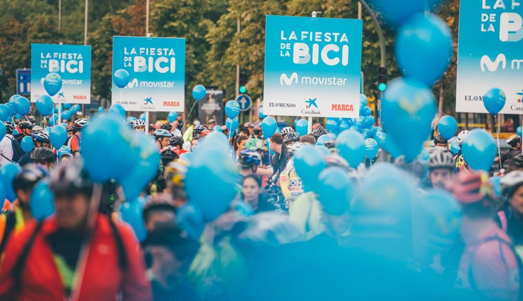 Movistar cierra la Castellana con setenta mil bicis