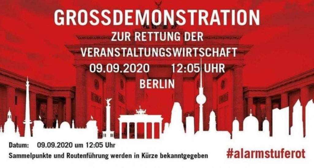 La industria de eventos alemana dice basta y se manifiesta hoy 9 de septiembre en Berlín